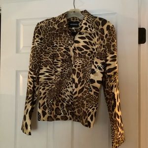 Leopard sequins jacket